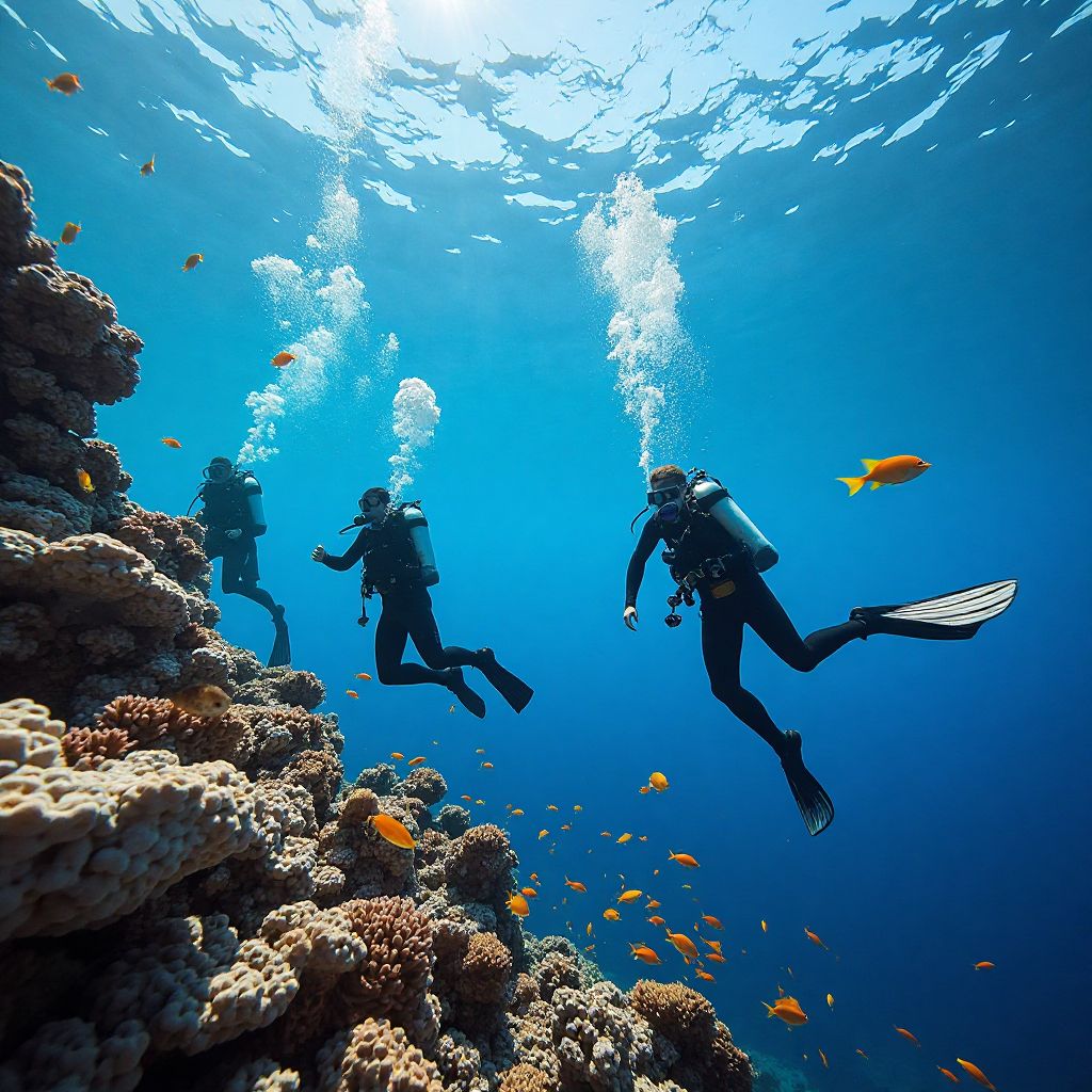 Great Barrier Reef diving adventure with marine wildlife